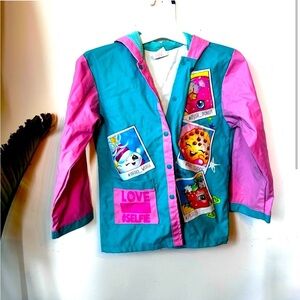 Colorful Kids Shopkins Jacket with Fun Graphics.  Girls size small